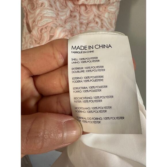 Club Monaco Nawale Pink & White Lace One Shoulder Dress - Picture 12 of 12